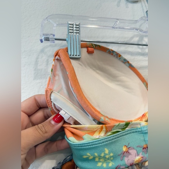 Zimmermann Multicolor Floral Bikini Top with Ruffle - Picture 5 of 6